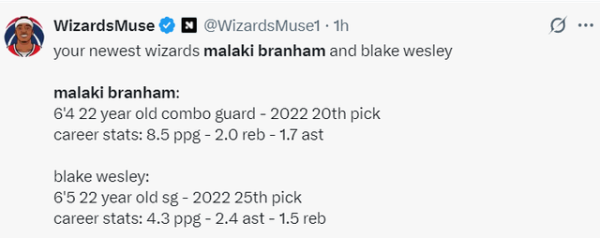 Wizards thắng 1 và 3 xếp hạn